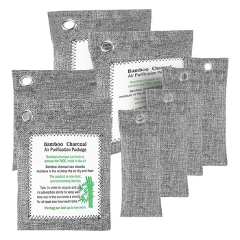 

8 Pack Bamboo Charcoal Air Purifying Bags Activated Charcoal Odor Absorber Natural Air Freshener Car Air Purifier