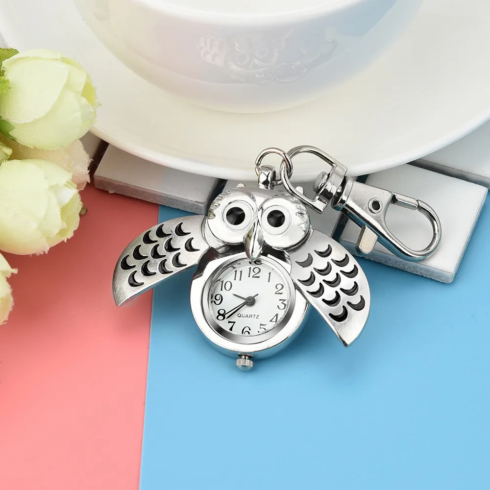 Fashion Lady Pocket Watch Cute Cartoon Owl Pocket Watch Gorgeous Multicolor Pocket Pocket Keychain Pocket Watch женские часы 50