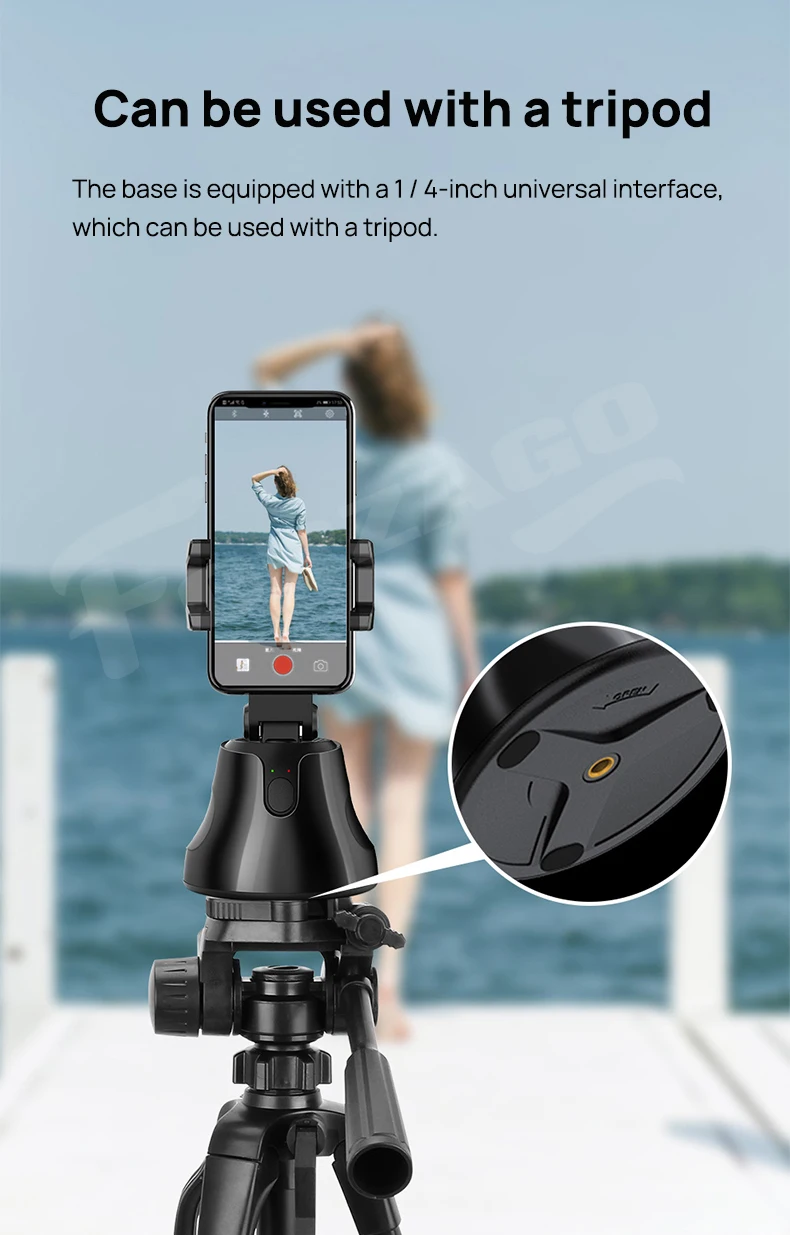 Apai Genie 360&deg; Object Tracking Holder Auto Smart Shooting Selfie Stick Tripod Camera Gimbal for Photo Vlog Live Video Record