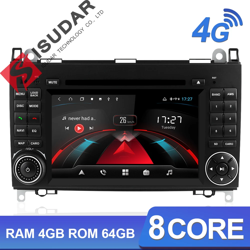 #*Cheap Isudar H53 4G Android 2 Din Auto Radio For Mercedes Benz Sprinter W169 B200 B class Car Multimedia GPS 8 Core RAM 4G ROM 64G DVR