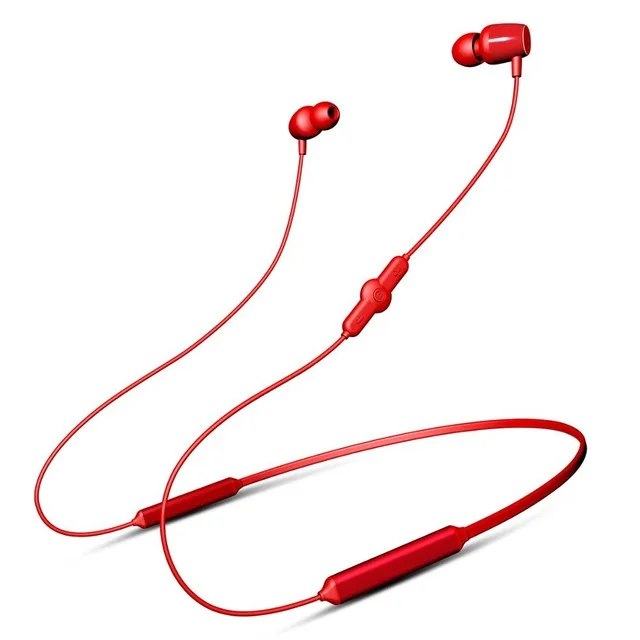 Q5 спортивные беспроводные bluetooth наушники, водонепроницаемые наушники с микрофоном, 48Hrs Talktime, тяжелый бас для iPhone, samsung, huawei - Цвет: Красный