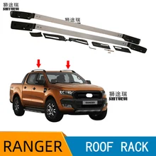 Рейлинги Rack Перевозчик бары для Ford Ranger WILDTRACK 2012 2013 T6 T7 кабина с двумя рядами
