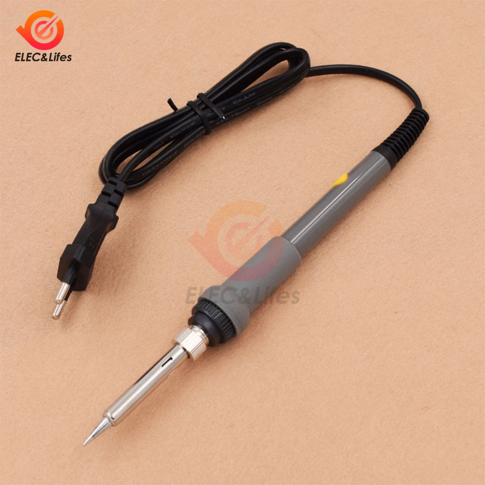 60W 220V Electric Soldering Iron Set Adjustable Temperature Welding Tools EU Plug 200-450 Celsius Gray/Red electric soldering irons