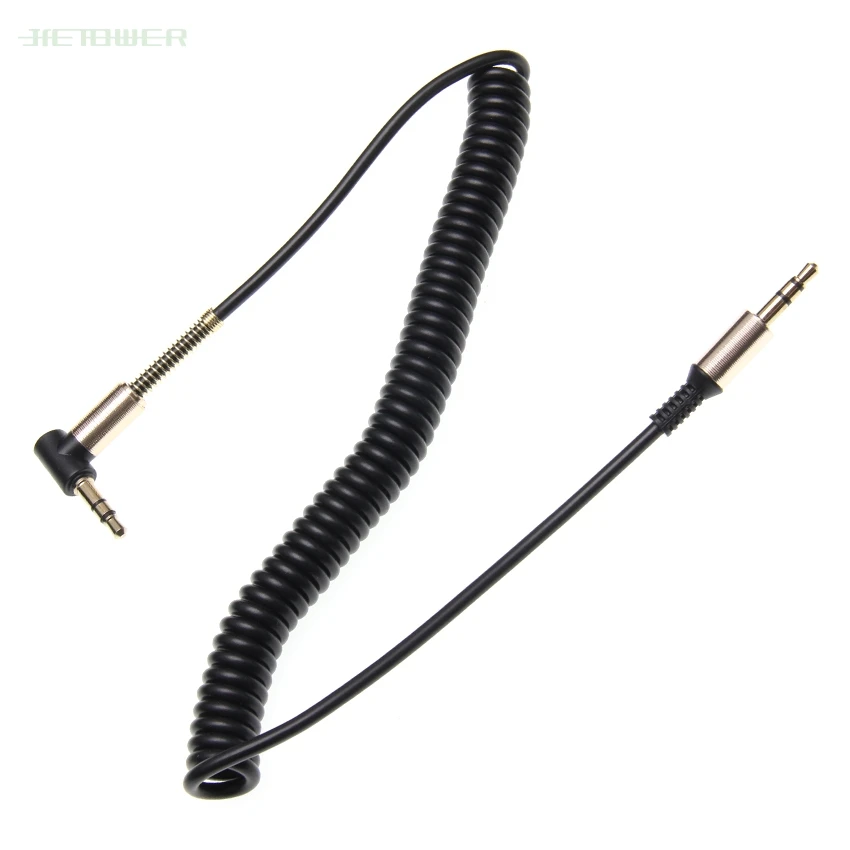 3 5 Jack AUX Audio Cable 3 5MM Male To Male Cable for Phone Car Speaker MP4 Headphone 2M Jack 3 5 Spring Audio Cables 50pcs