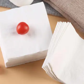 

500 Sheets Disposable Paper Napkins Double Layer Paper Towel Facial Tissue Solid Color Napkin Paper for Home Daily Use