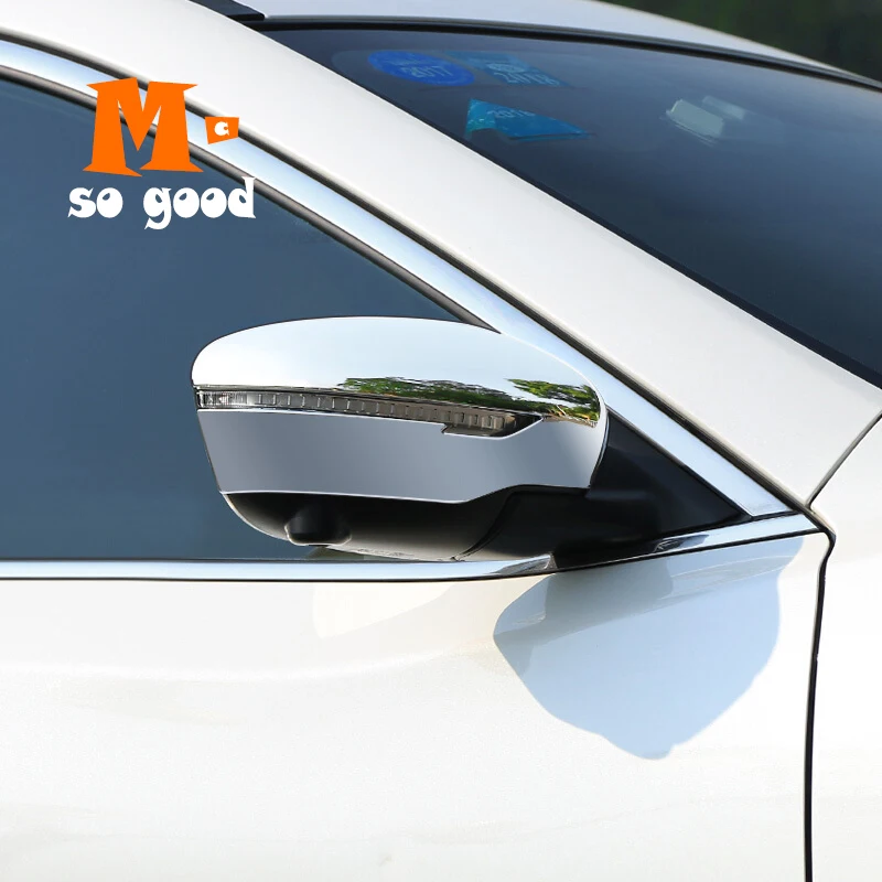 

2014 2015 2016 2017 2018 For Nissan Qashqai J11 Rear view Mirror Exterior Covers ABS Chrome Car Accessories sticker Styling 2pcs