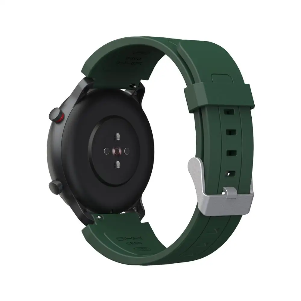 SIKAI Смарт аксессуары чехол для Xiaomi Huami AMAZFIT GTR 47 мм Замена PC часы чехол оболочка Рамка протектор - Цвет: Army green strap