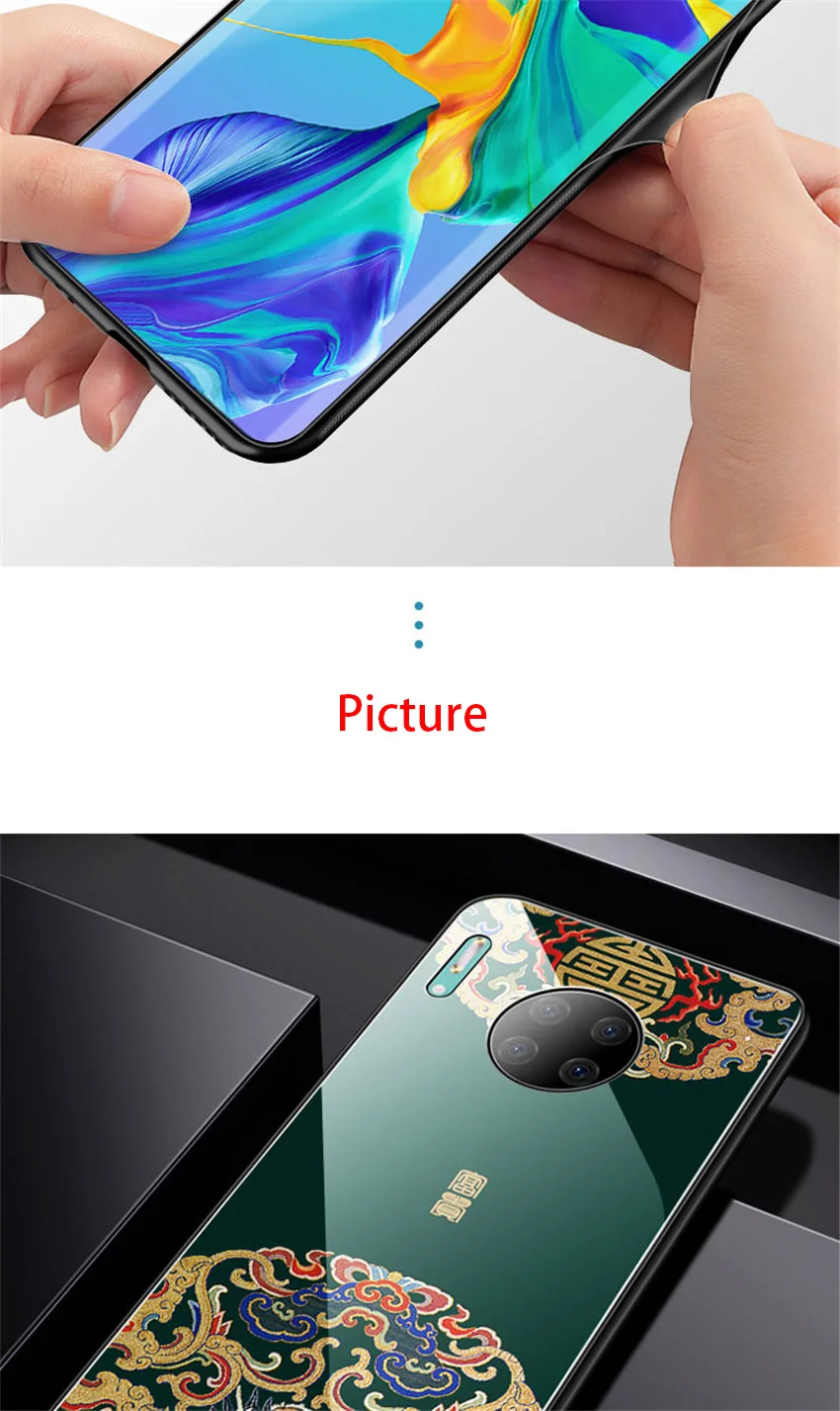 Aixuan стеклянный чехол для huawei mate 30 Pro huawei mate 30 Чехол окрашенный закаленное стекло силиконовый защитный полный Чехол