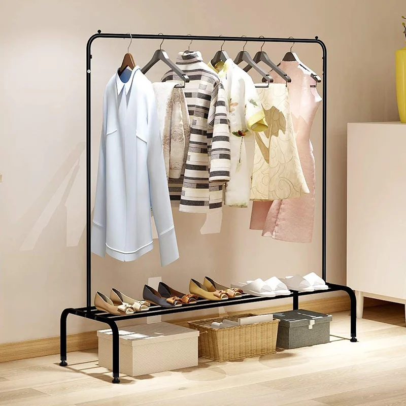 Heavy Duty Garment Rack Clothes Hanging Rail Stand Storage Shelf Shoes Holder 