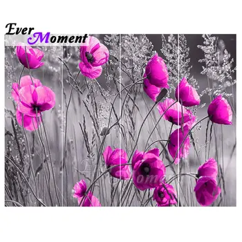 

Ever Moment Diamond Painting Crystal Pink Flower Resin Drill Artwork Decoration Multi-picture Panel Posters and Prints 2M002