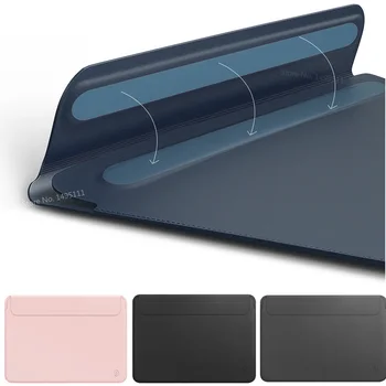 

Laptop Bag for New 2016 2017 2018 2019 MacBook 12 13 15 Air Touch ID / Pro Touch Bar ,PU Leather Sleeve Ultra-slim Notebook Case