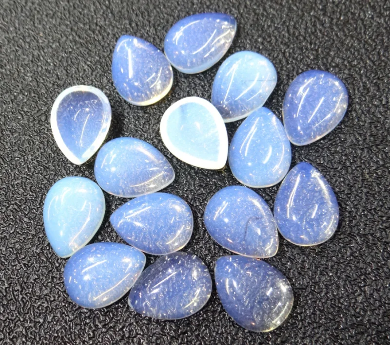 

30pcs 12*16mm Natural Opal Stone tearDrop shape Cabochon no hole beads for DIY jewelry making Necklace ring accessories