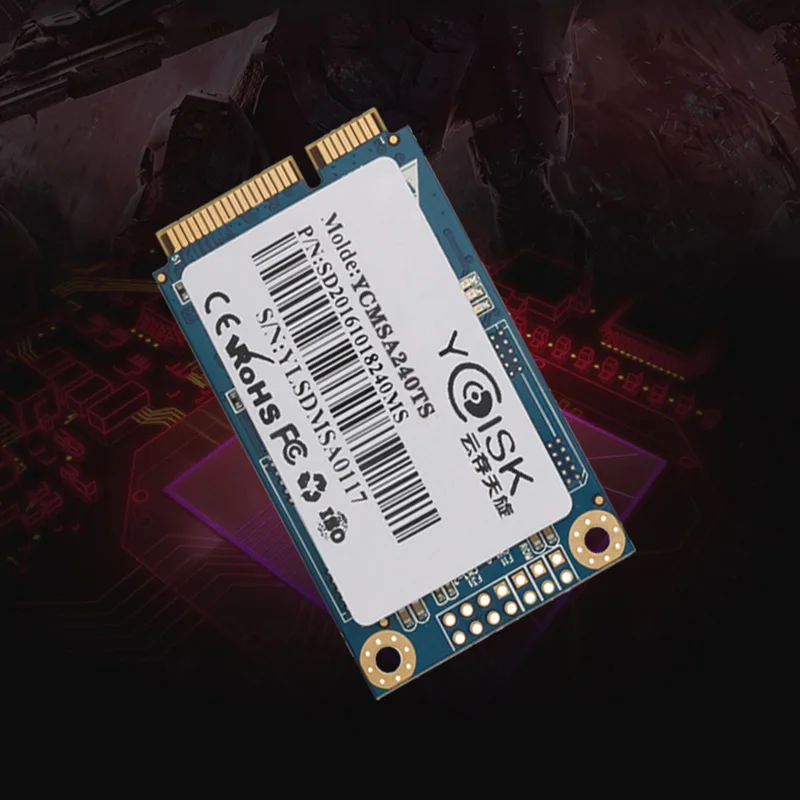 Goldendisk YCdisk последовательный ноутбук SSD 256GB MINI Micro SATA m-SATA PCI-e 240GB SMI контроллер 2246 Внутренний твердотельный накопитель