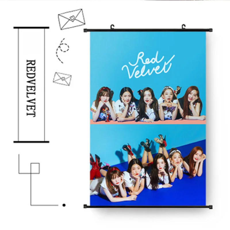 Красный бархат альбом бархат стены искусства гостиной украшения Irene SeulGi Wendy Joy Yen LJJ171 - Цвет: B