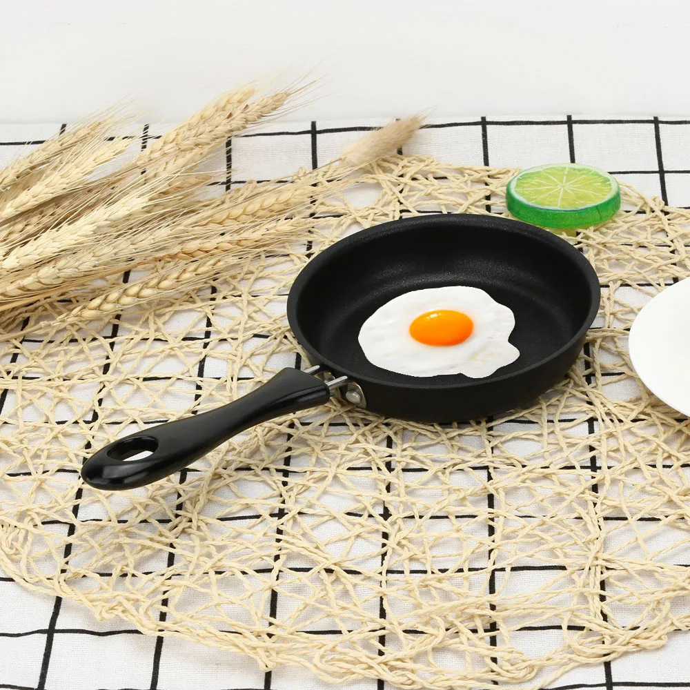

12CM Nonstick Pan Non-stick Cookware Frying Pan Saucepan Small Fried Eggs Pot General Use for Gas and Сковорода