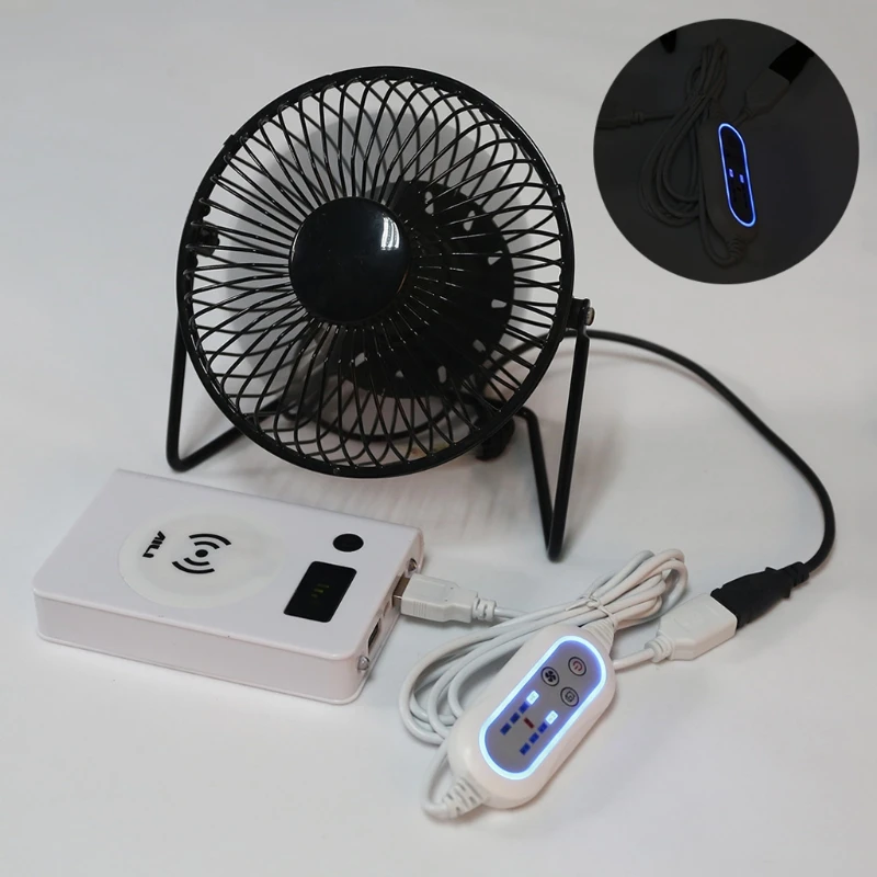 USB Remote Control Adjustable Speed with 2-8 hours Timing ON OFF Switch for Fan