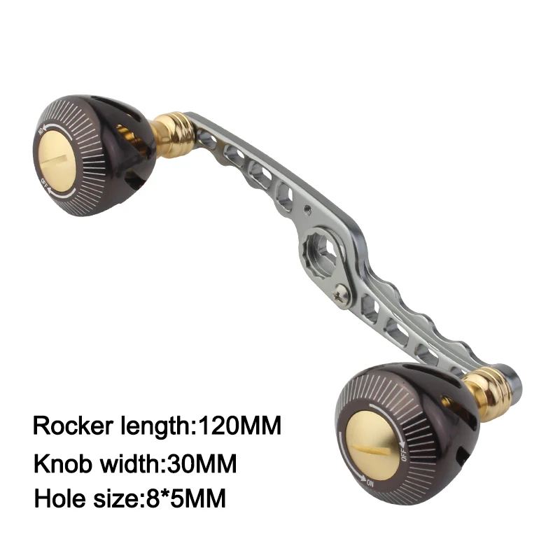 B light brown EKFan дизайн 8*5 мм отверстие ручки из алюминиевого сплава s-образная ручка из алюминиевого сплава рыболовный инструмент - Цвет: B light brown