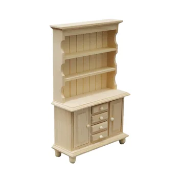 

1/12 Mini Dollhouse Furniture Bookshelf Mini Cabinet Living Room Children Toys