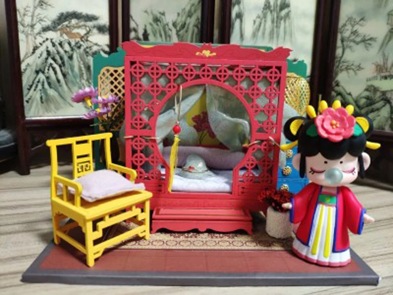 Деревянные игрушки для кукольного дома 3D Китайская древняя модель здания игрушка головоломка ручная работа сборка игры Дерево строительство подарок
