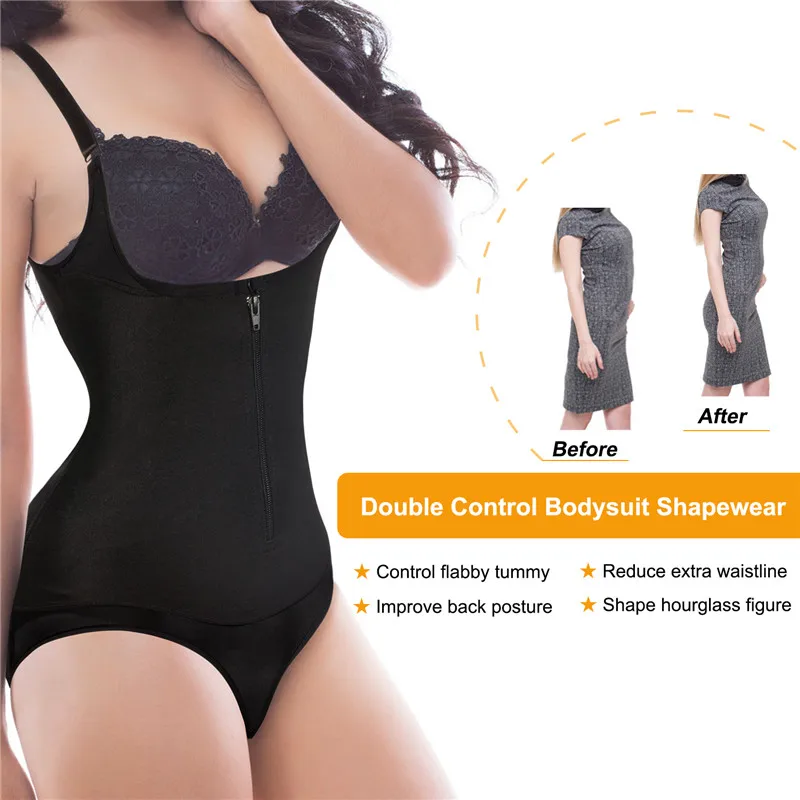 Gotoly Reducing Body Shapers женское Утягивающее боди стринги Корректирующее белье на молнии тренажер для талии утягивающий животик утягивающий жилет похудение