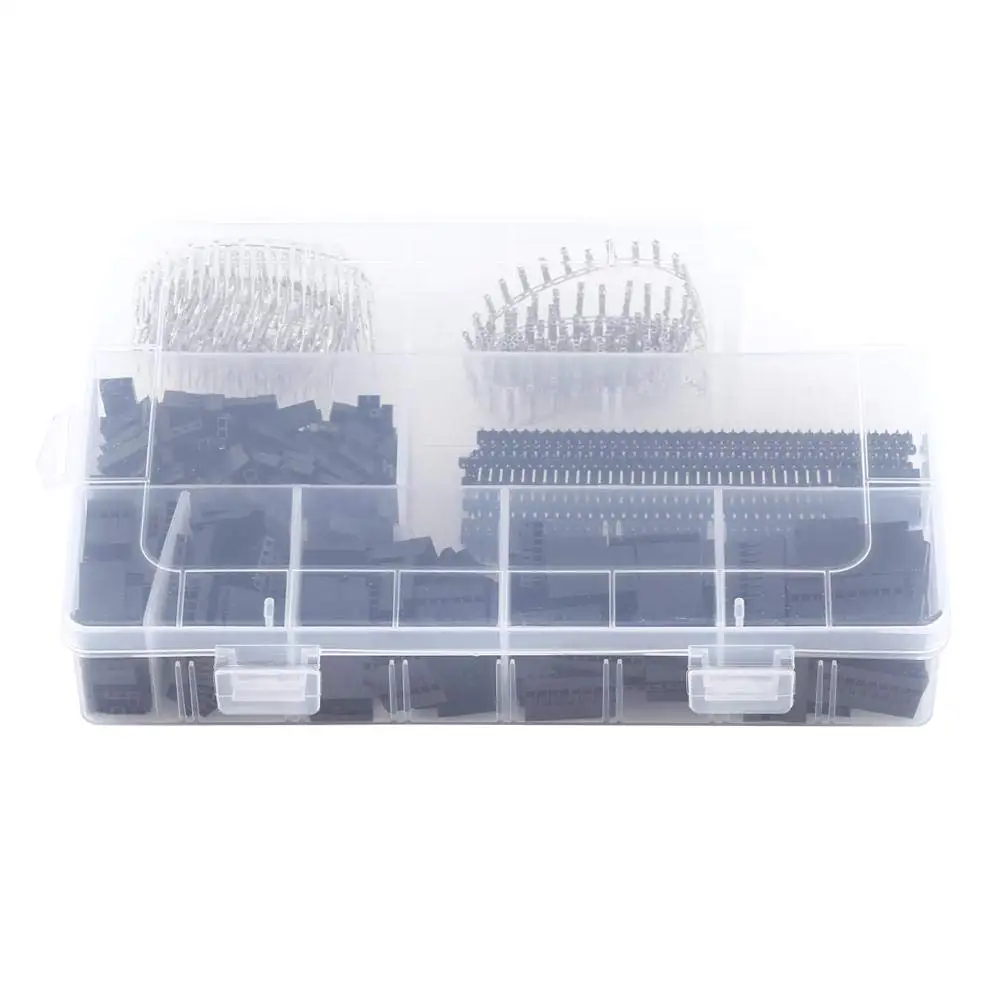 

1450Pcs 2.54Mm Dupont Terminal Connector Wire Jumper Pin Connector Housing Terminal Kit And Male Female Crimp Pins