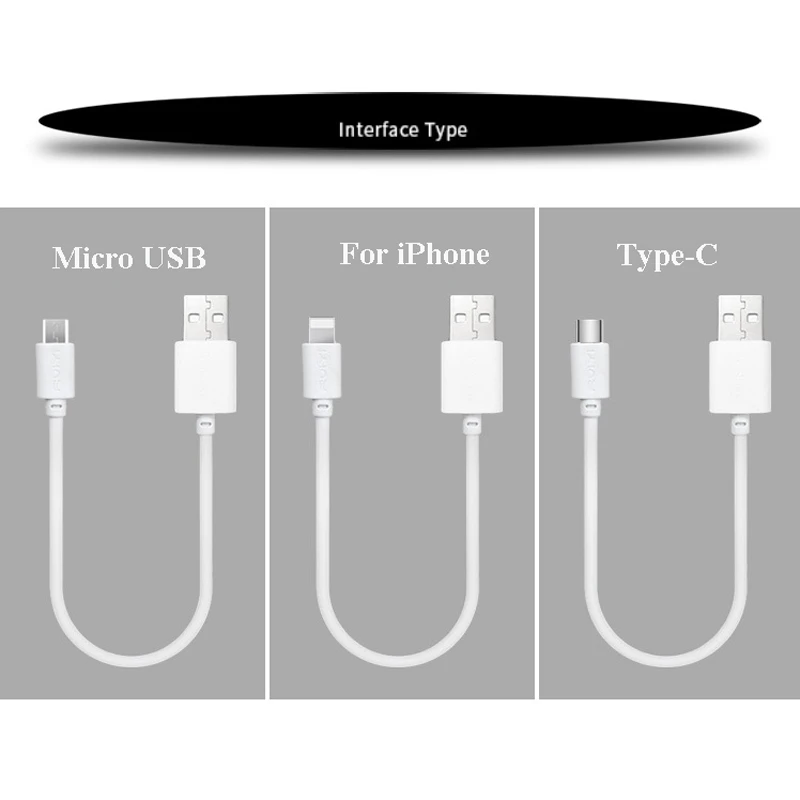 6 шт./компл. короткие зарядные кабели 25 см для iphone Android USB C Тип c Кабель для Зарядки станции быстрой зарядки 2A гибкий белый