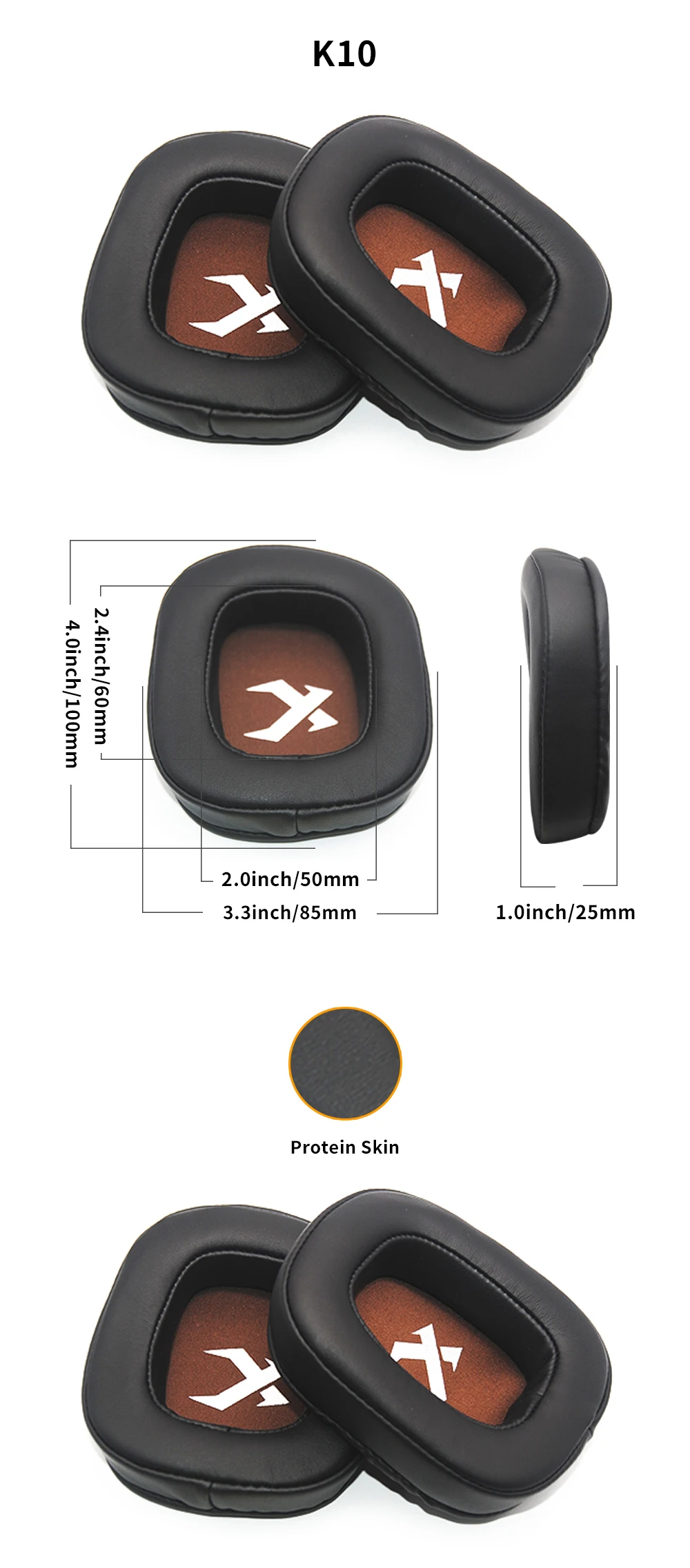 Replacement Earpads Cushions For Xiberia V2 V3 V10 V12 K0 K3 K5 K10 T19 XL Headphone Soft PU Leather Ear Pads Repair Parts Cover