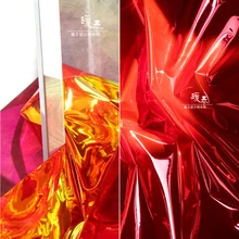 50 см* 98 см кабулк красный цвет, водонепроницаемый из ТПУ-материала дизайнерская ткань-перспективность плащ Кристалл пластиковый мешок ткани 0,4 мм