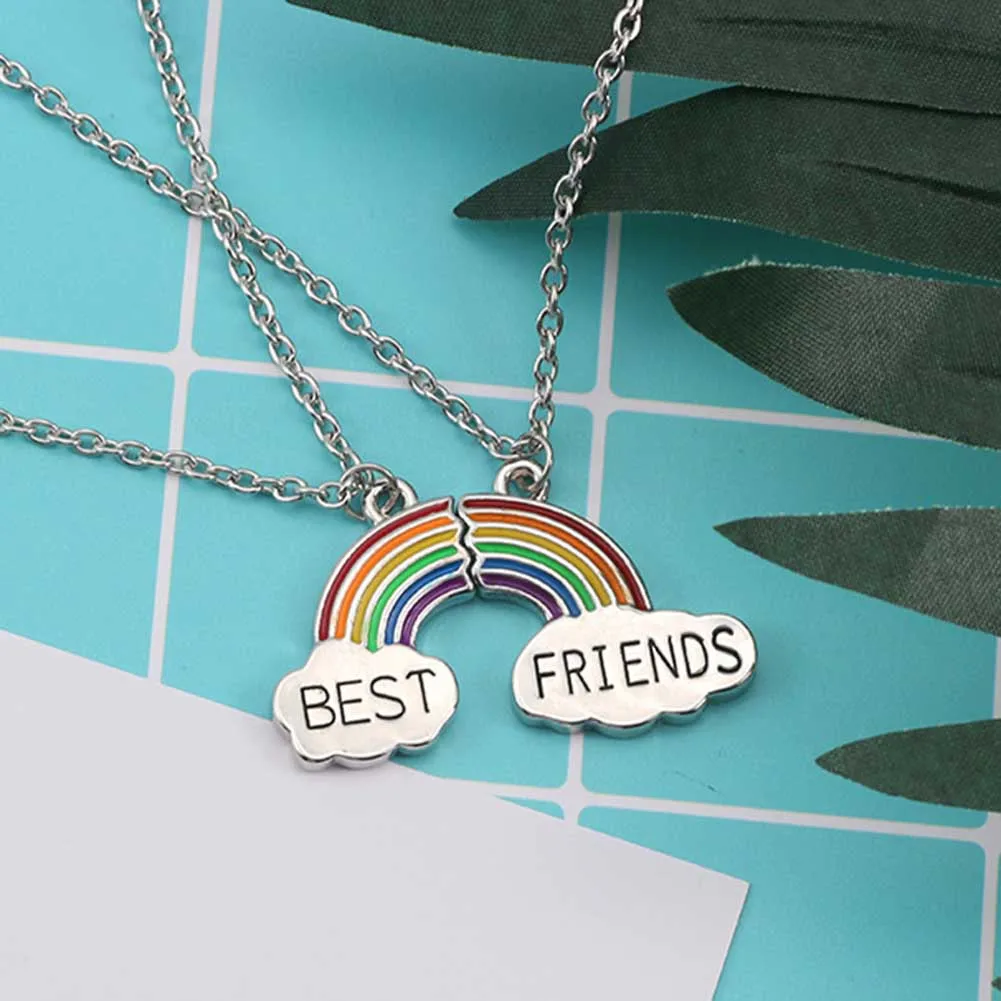 Gay Best Friends Rainbow Friendship Necklace (Set Of 2) Queerks™