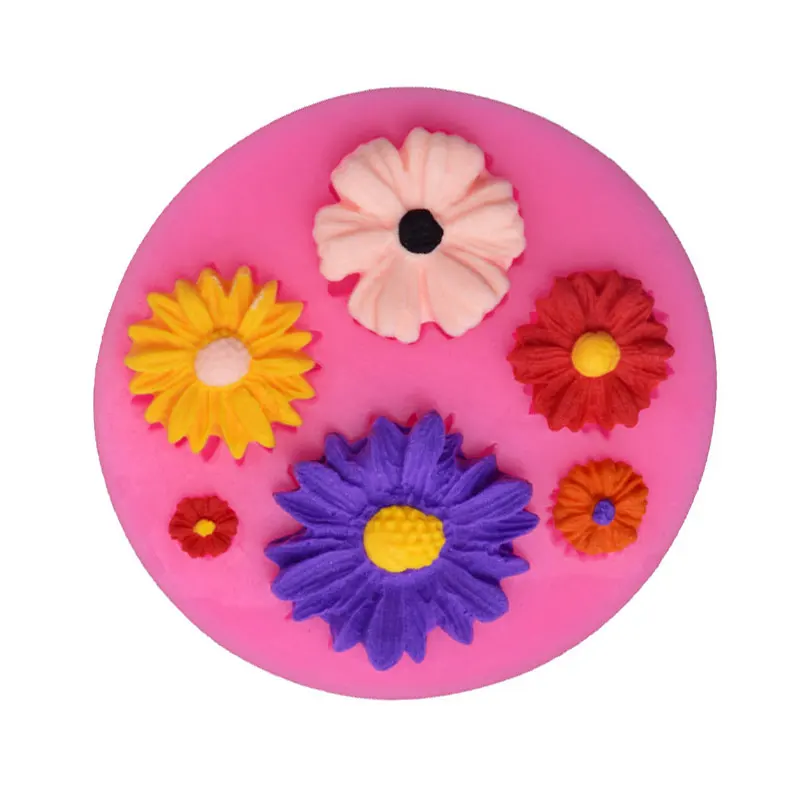 

Sunflower Chrysanthemum Silicone Mold Daisy Clay Chocolate Fragrance Cake Fondant Silicone Mold DIY Cake Baking Accessories