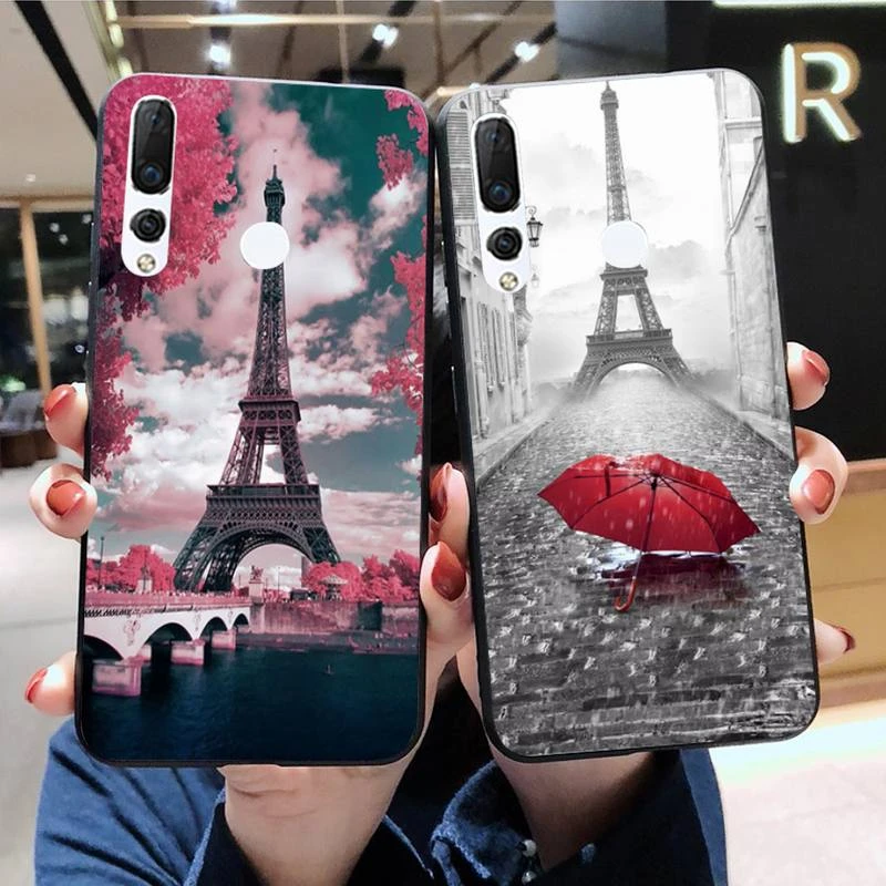 CUTEWANAN Paris Tháp Eiffel DIY In Hình Điện Thoại Ốp Lưng Dùng Cho Huawei Honor 30 20 10 9 8 8x 8c v30 Lite Xem Pro