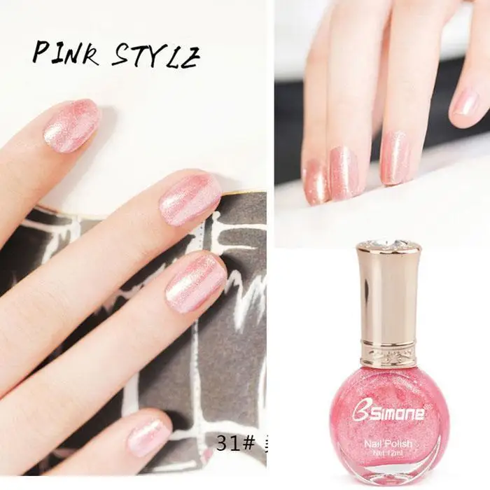 Professional Long Lasting Shimmer Nail Polish Peelable Nail Gently applied to the nail surface Gel Nail Art