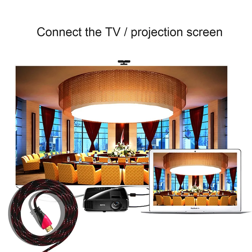 LESHP 5 pcs 800cm with Ethernet High Speed HDMI High-definition Monitor Connective Cable 1.4V 3D& Audio Return Channel