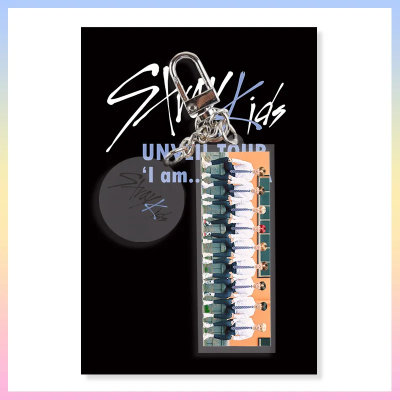 Stray Kids Kpop бродячий детский RedVelvet Seventeen MONSTA X IKON ключ акриловый ПВХ прямоугольный брелок Подвеска подвесное Кольцо Цепь Вентиляторы поставки - Цвет: Stray Kids