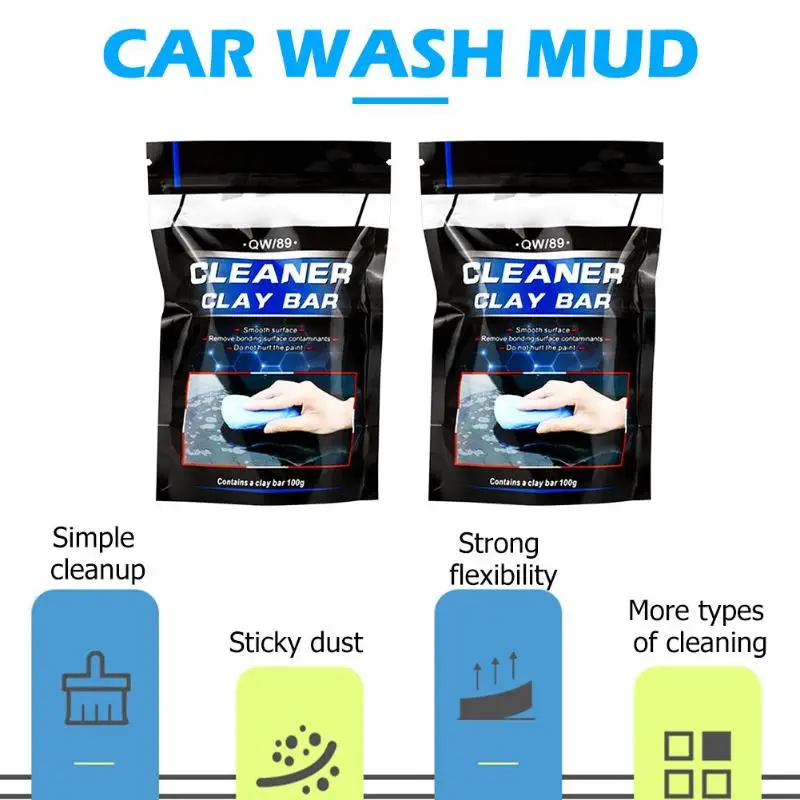 

4Pcs Clay Bar Car Wash Magic Cleaning Clay Bar Truck Auto Detailing Cleaning Magic Mud Vehicle Car Detailing Tool Washing Mud