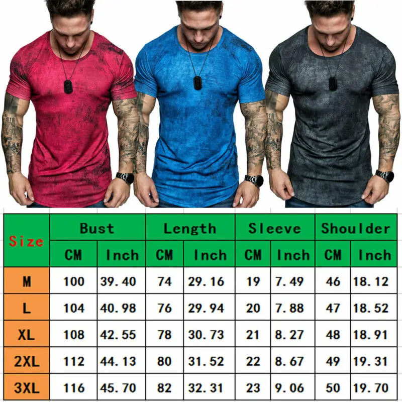 Размера плюс для мужчин Slim Fit V образным вырезом с коротким рукавом облегающая