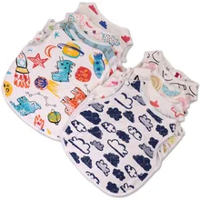 Милые детские нагрудники с рисунком из мультфильма; водонепроницаемые Слюнявчики для малышей; хлопковые Слюнявчики с двух сторон; можно использовать для кормления младенцев; Слюнявчики