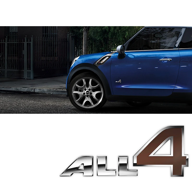Металлическая 3D наклейка для автомобиля MINI COOPER F55 F56 F60 R55 R56 четырехколесный