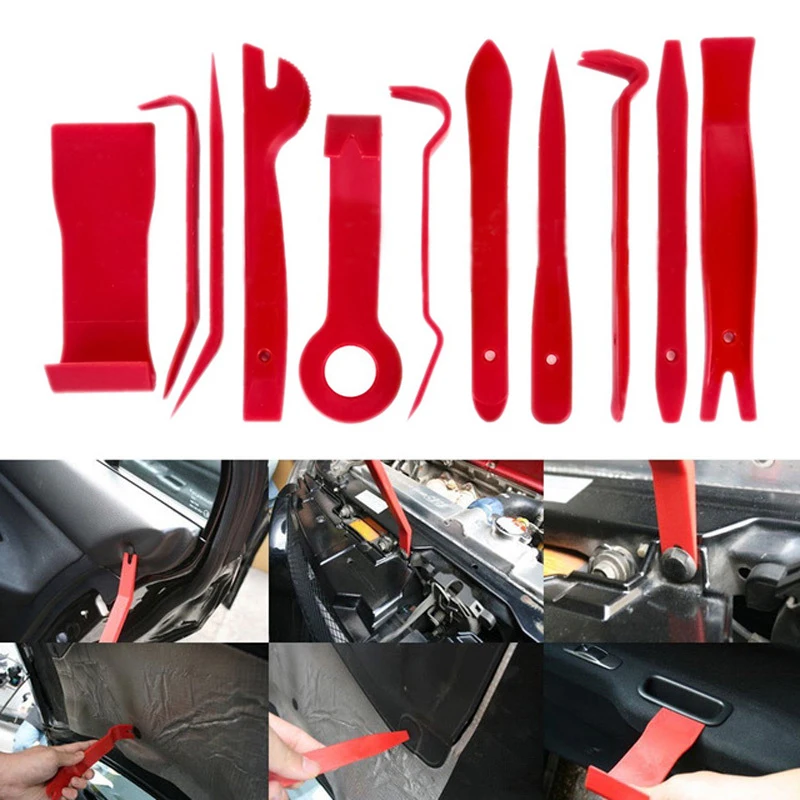 

2018 New 11Pcs Auto Pry Repair Kit Car Radio Panel Interior Door Clip Panel Trim Dashboard Removal Opening Tool Set DIY