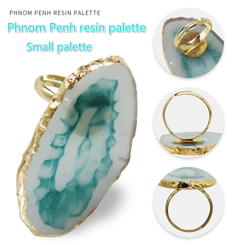 

PC Resin Stone Makeup Palette For Nail Manicure Palette Practice Board Drawing Dish UV Gel Holder Stand 1pcs Nail Art Tool