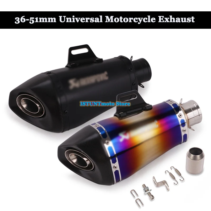 Универсальный мото rcycle Akrapovic выхлопной escap мото углеродного волокна глушитель с дБ убийца для Бенелли 502c GSX250 DUKE390 MT-09 MT07
