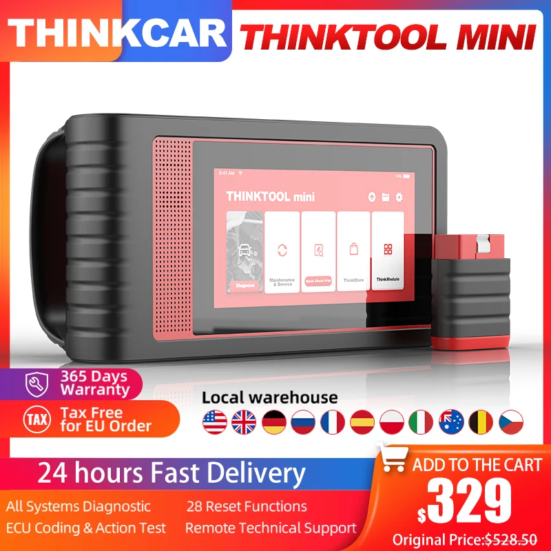 Мини-сканер THINKCAR система полной диагностики автомобиля OBD2 кодирование ЭБУ |