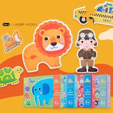 Nouveau Style dinosaures/véhicules Puzzle en bois enfants bébé apprentissage jouets éducatifs pour enfants Puzzles en bois jouet garçons filles