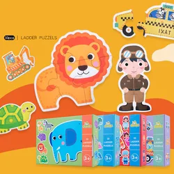 Novo estilo dinossauros/veículos quebra cabeça de madeira crianças bebê aprendizagem brinquedos educativos para crianças quebra cabeças de madeira brinquedo meninos meninas