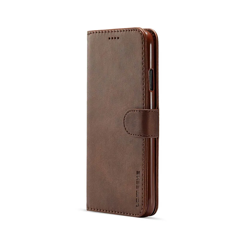Brown Простой стильный кожаный чехол-бумажник для Redmi K20 7 6A Note 6 Pro, чехол для телефона с магнитом, держатель для карт, флип-чехол для Redmi Note 5A - Цвет: Brown