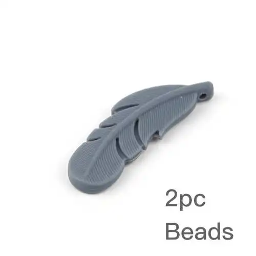 TYRY. HU серый силиконовый Прорезыватель для зубов Жевательные бусы ожерелье подвеска соска зажимы аксессуары DIY игрушки для прорезывания зубов - Цвет: Mini beads