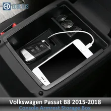 Passat аксессуары для Volkswagen Passat B8- подлокотник, ящик для перчаток вторичного хранения центральная консоль Органайзер лоток для укладки