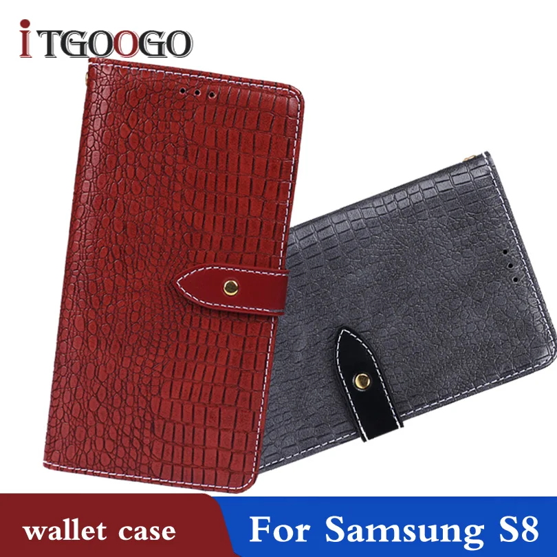 

phone case for samsung galaxy s8 case book flip leather back cover shockproof bumper wallet magnetic cover on samsung s8 360