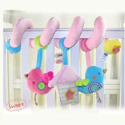 Детские игрушки 0-12 месяцев кроватка кровать Висячие милые сенсорные развивающие погремушки спиральная игрушка для десткой коляски