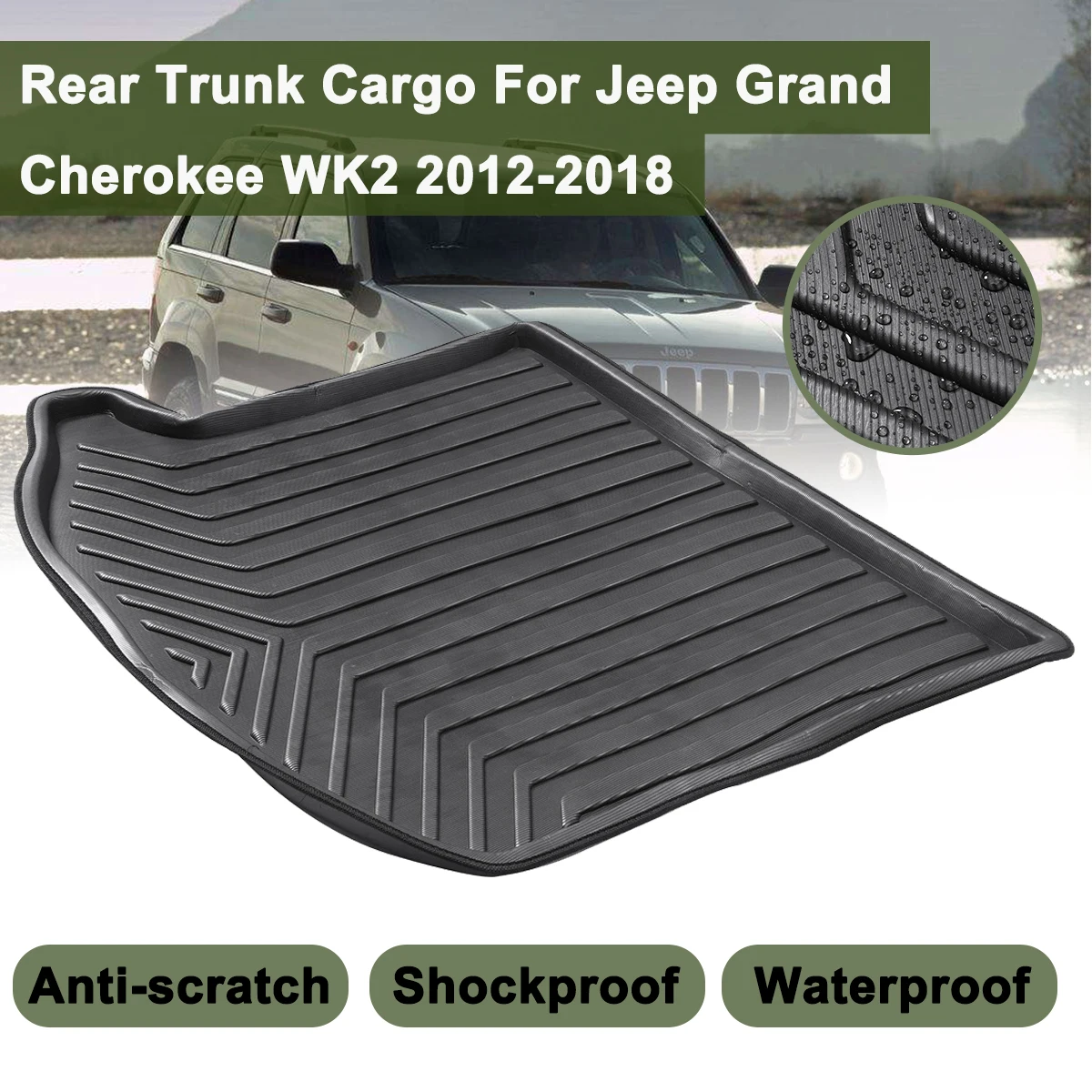 Грузовой напольный лоток для Jeep Grand Cherokee WK2 2012 2013 2014 2018 коврик ковров сапог задний